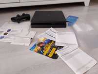 PlayStation 4 PS4 Slim 1TB 10 gierek pad