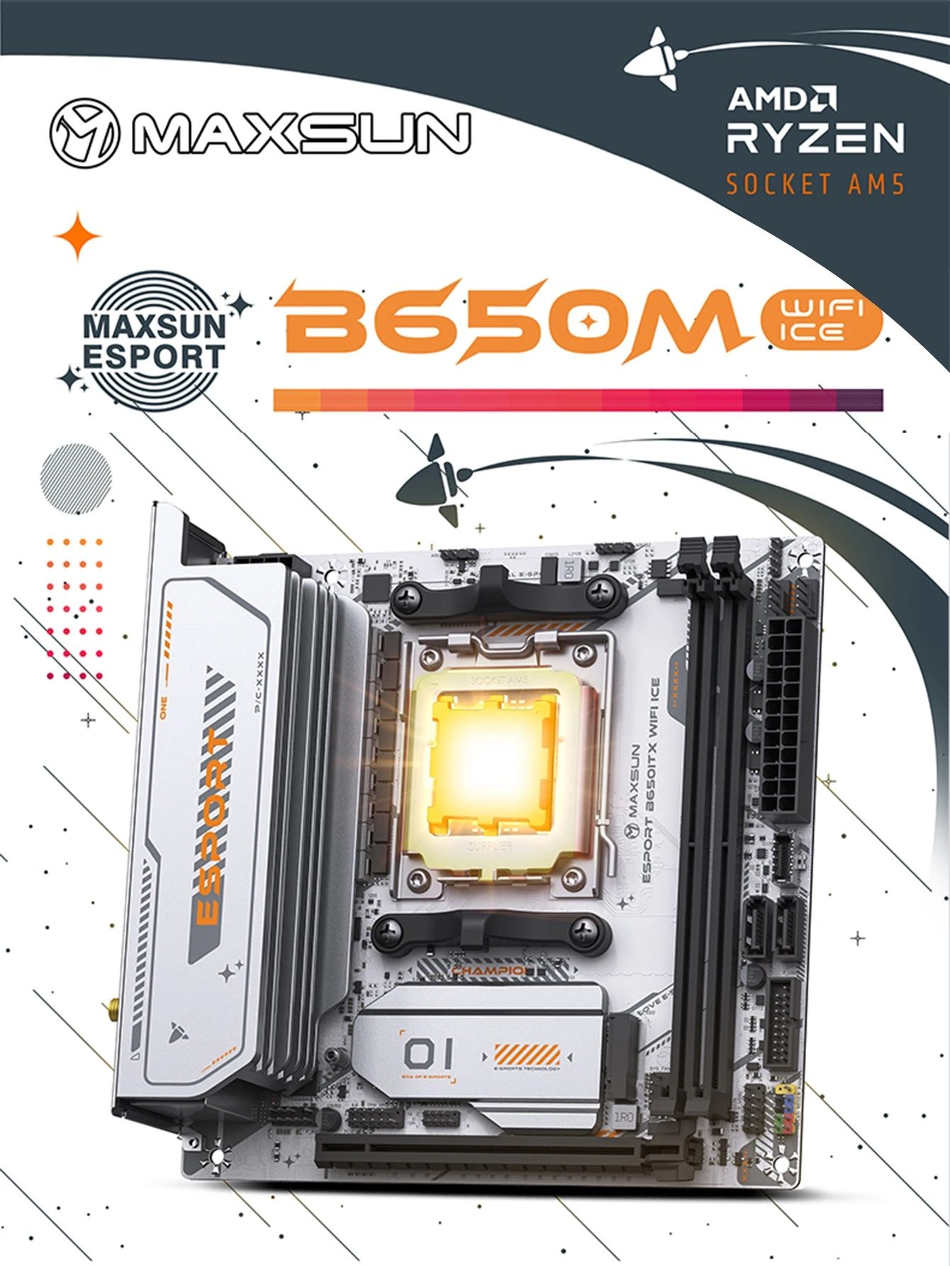 Mini-ITX AM4 AM5 Ryzen 5 5600 7500F +ASRock B550 MSI B450 MAXSUN B650M
