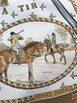HERMES PARIS LA CHASSE A TIR винтажный шелковый платок