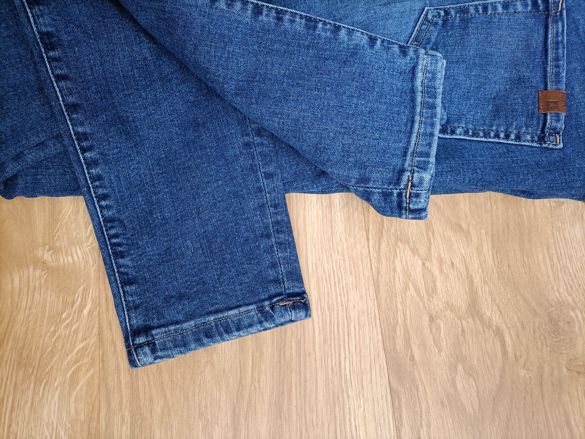 Granatowe spodnie dżinsy jeansy skinny rurki Big Star W26 L30 S/36