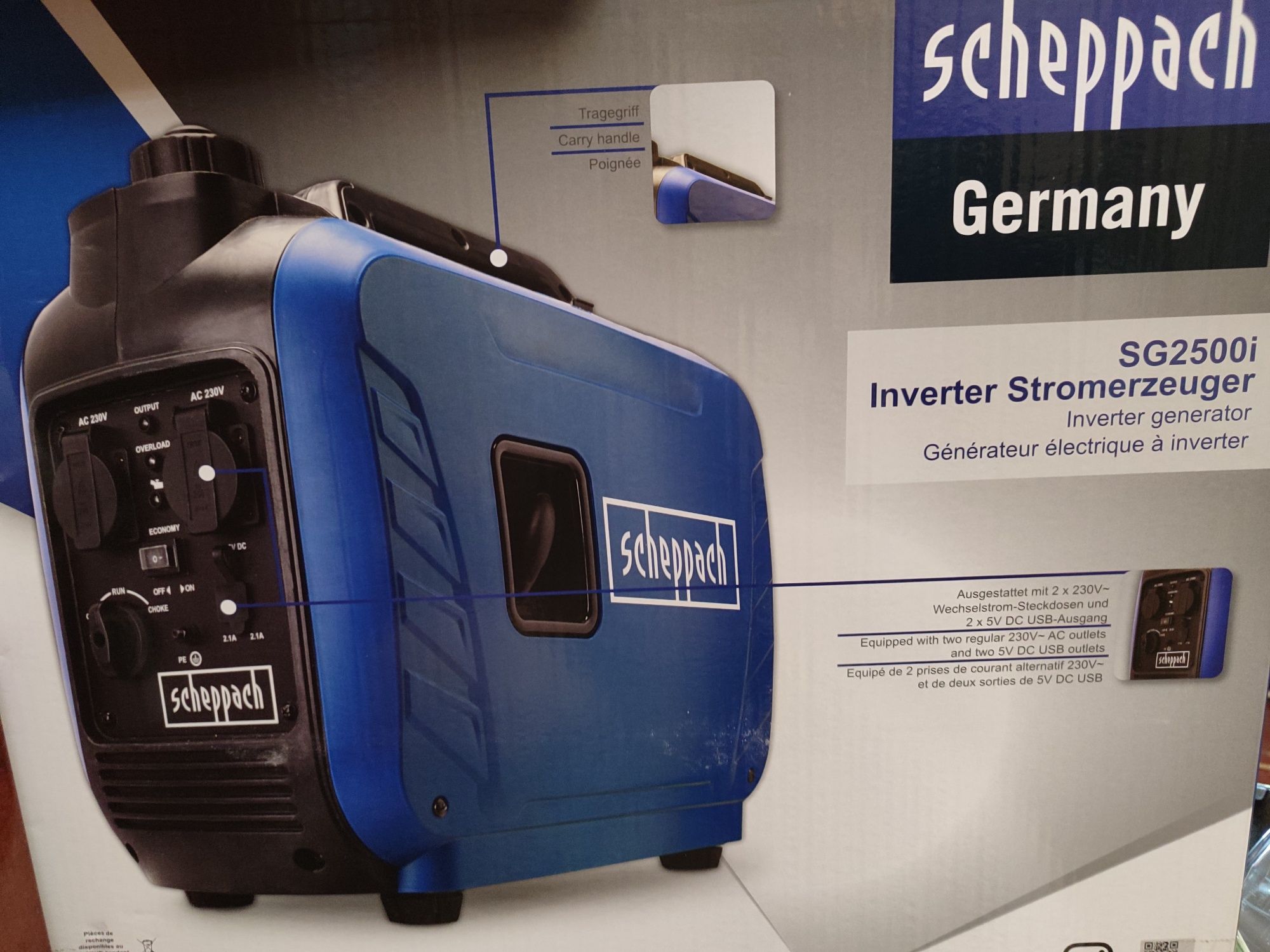 Продам генератор Scheppach SG2500i