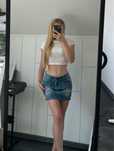 jeansowa dżinsowa spódnica G-venus low waist niski stan bombka