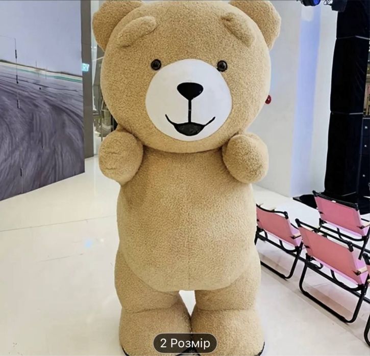 Костюм ростового ведмедика Теді 2,5 м - новий, без батареї!-6820