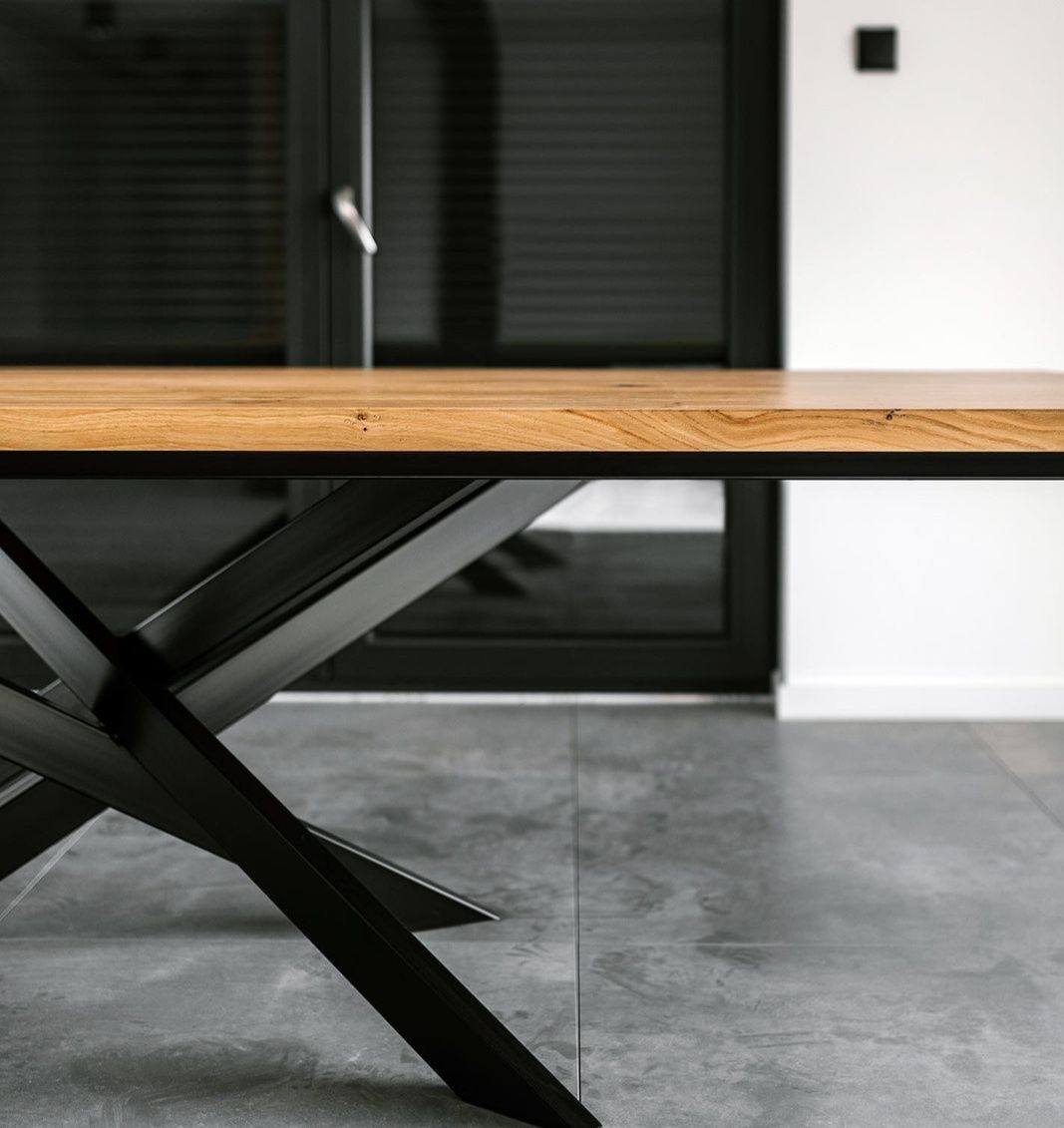 Stół drewniany dębowy loft industral