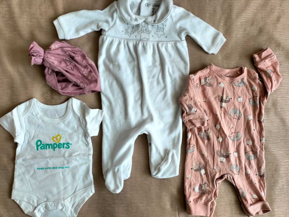 Pajacyk 2-4 mc, body  r. 0-3 mc, cena za 5 szt.