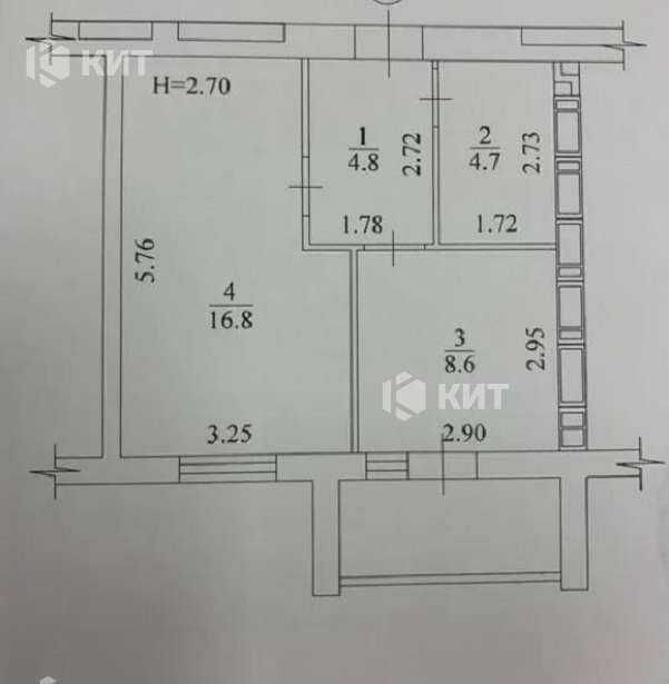 1к.36м2 Салтівка (Салтовка, ЖК Птичка, м. Академика Павлова) 122305