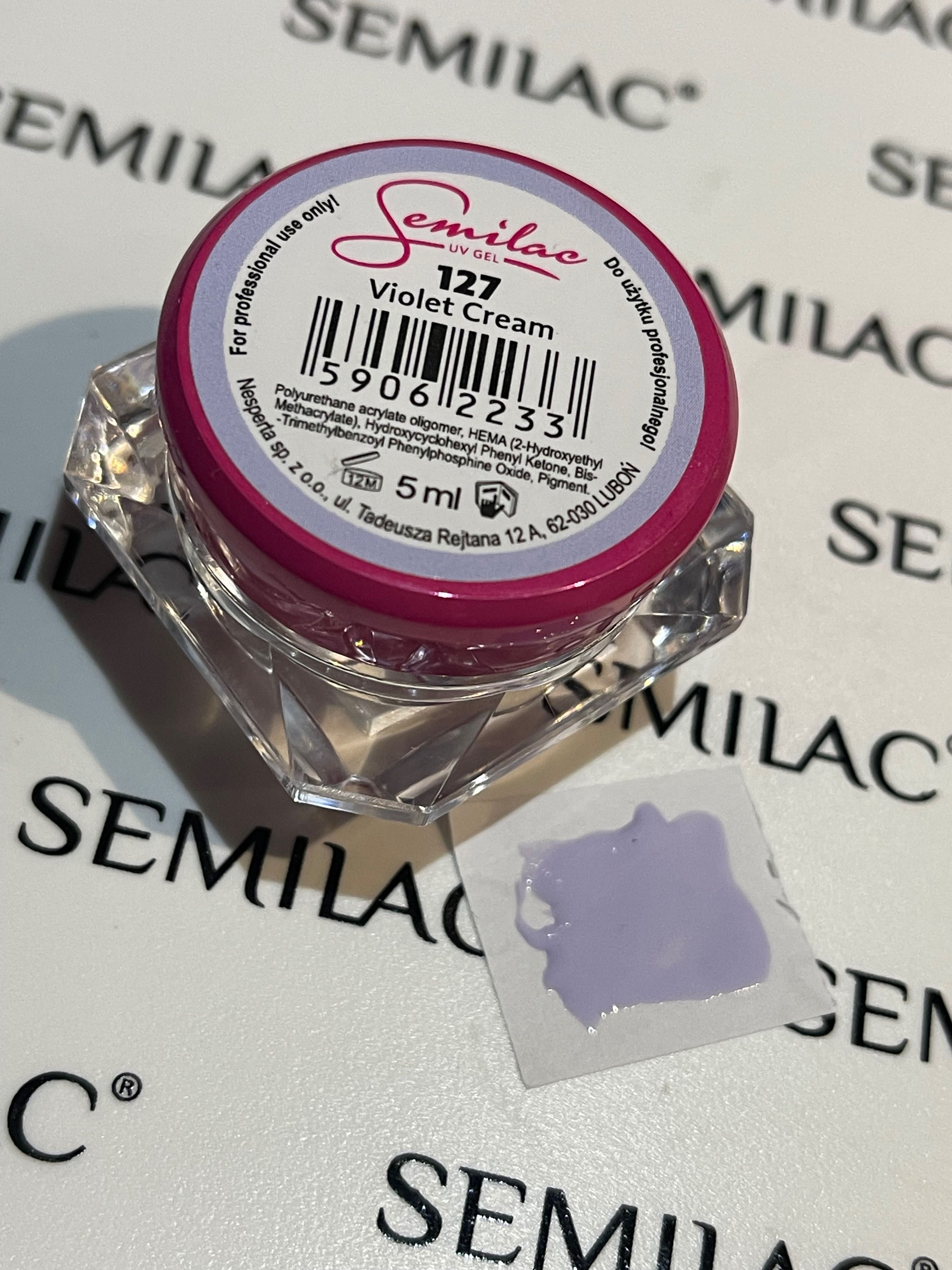 Semilac - żel do paznokci - 127 Violet Cream