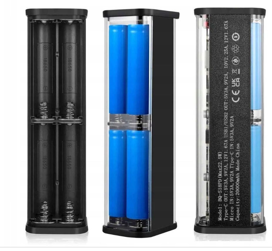 Mocny powerbank 8 x 18650 QC PD 22.5W
