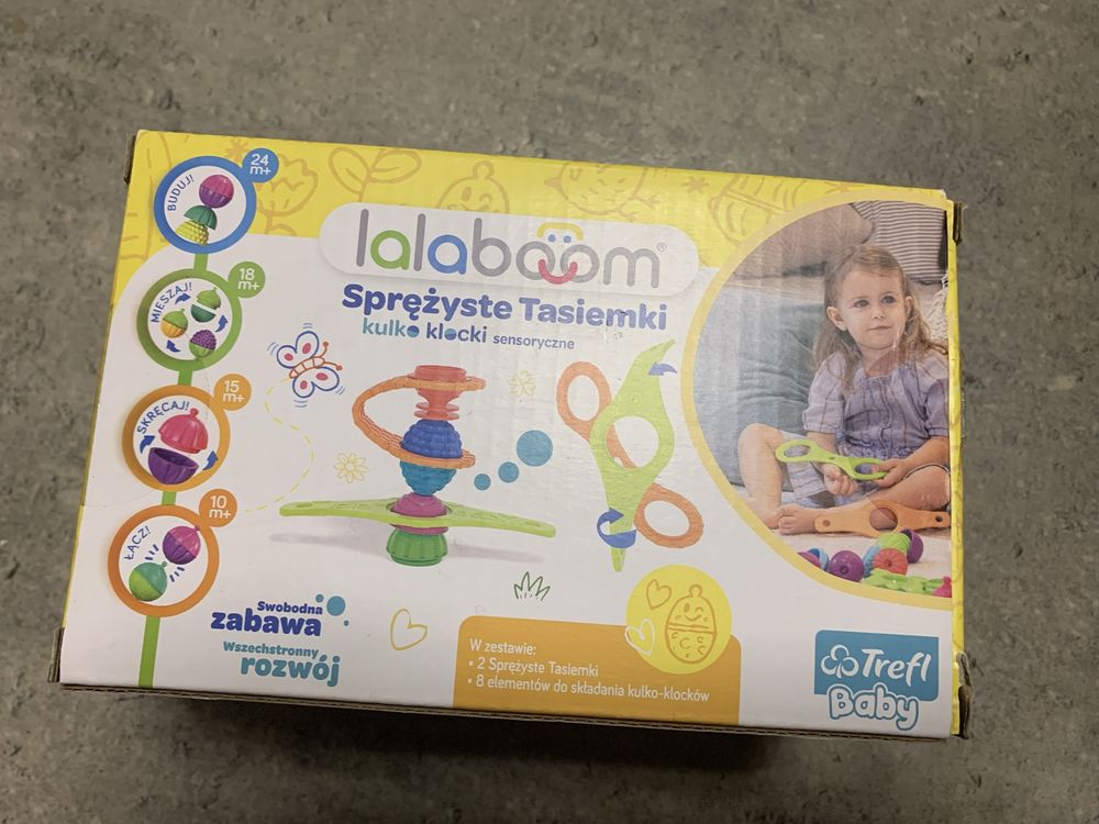 Zabawka sensoryczna Lalaboom sprężyste tasiemki