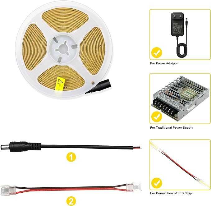 TTWAY Taśma LED COB 6000 K 10metrów