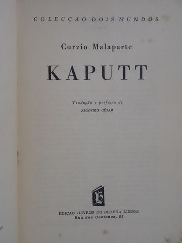 Cúrzio Malaparte - Vários Livros