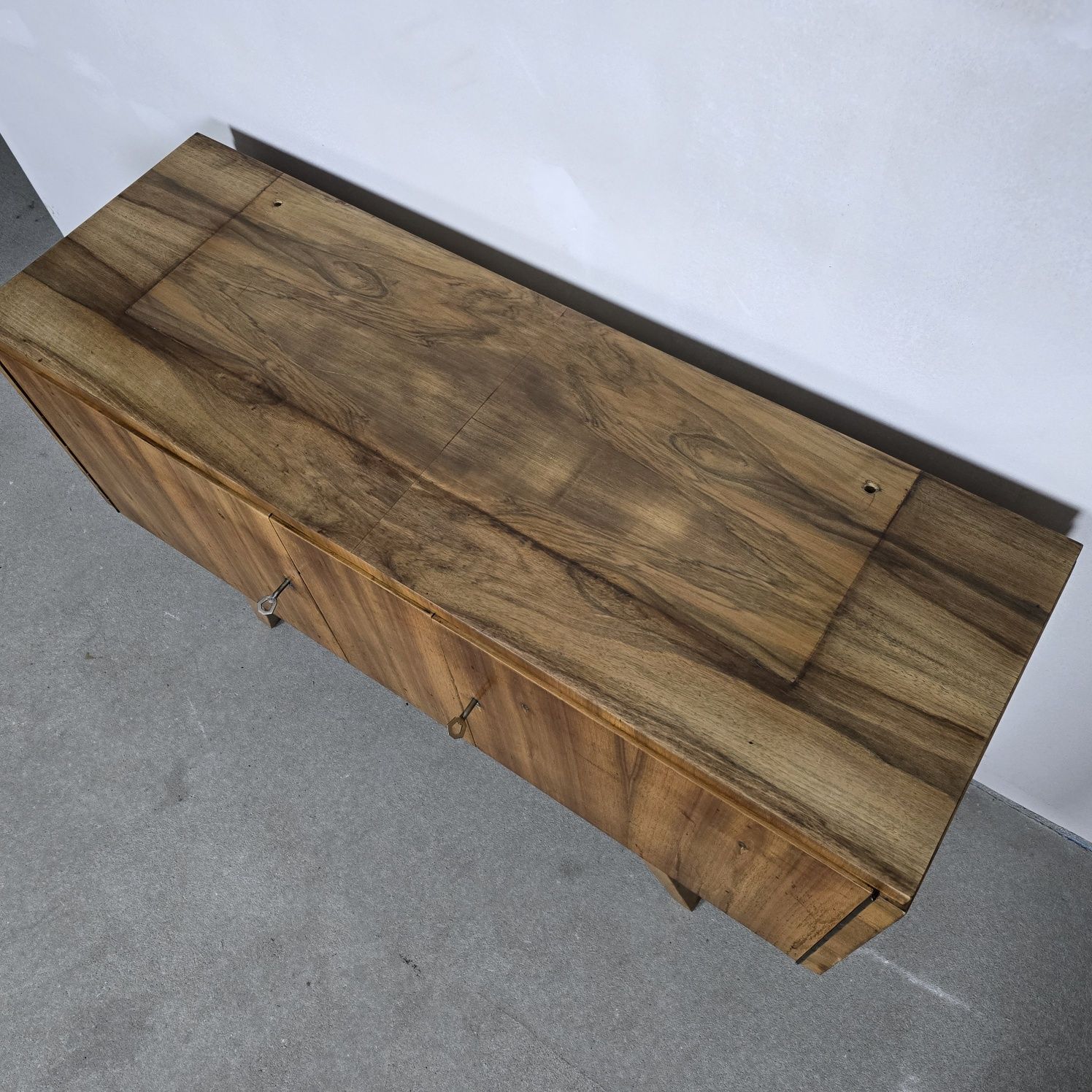 Komoda szafka pod tv PRL retro vintage loft drewniana fornirowana