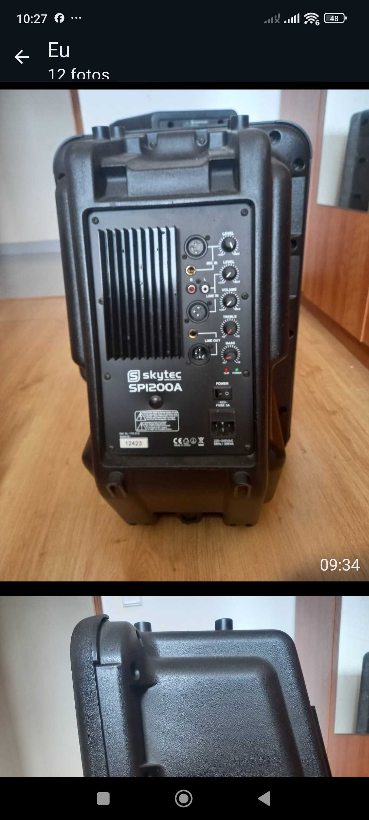 Coluna Ativa SKytec SPI200A 12" 300W RMS