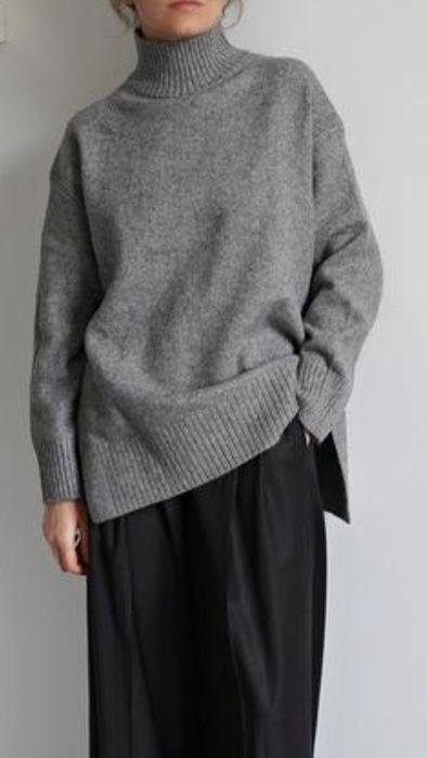 Новий сірій в'язаний светр h&m розмір л