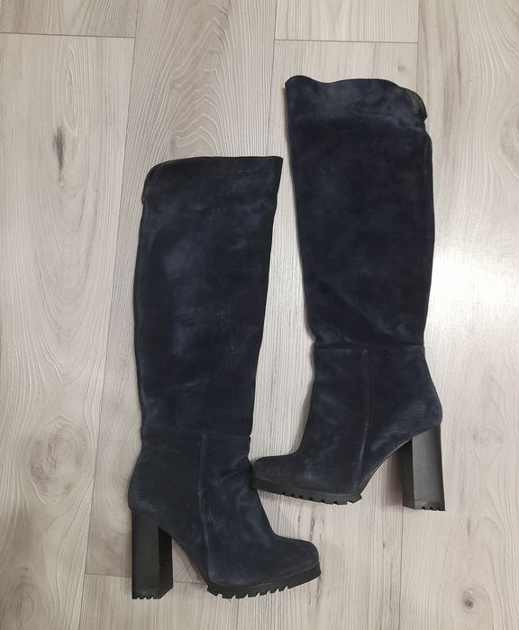 Ботфорди  натуральна замша 36 розмір зима