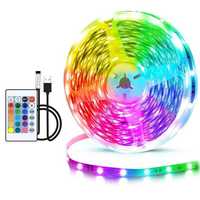 RGB LED світлодіодна стрічка (2 метри, пульт керування, 16 кольорів)