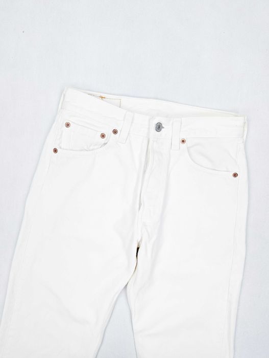 Levi's 501 białe spodnie jeansowe jeansy 27/34 S