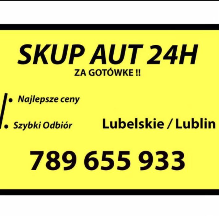 Kasacja pojazdow lublin ,  skup aut , zlomowanie !!