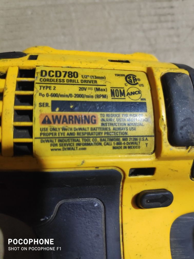 Шуруповерт DeWalt dcd 780