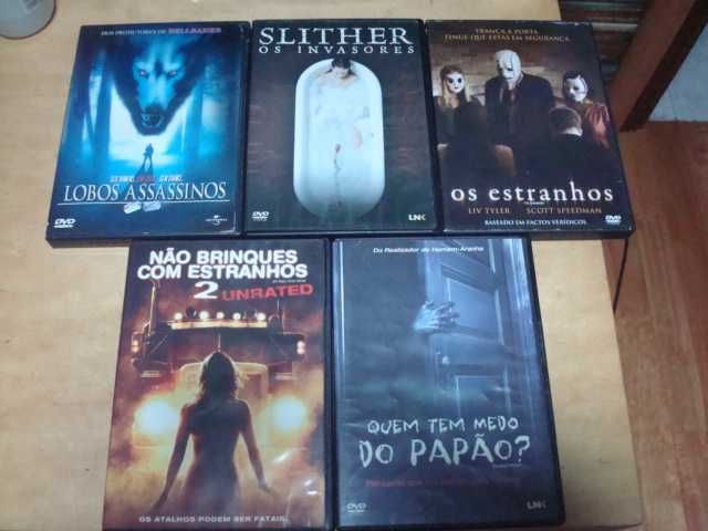 lote 21 filmes terror originais, etc