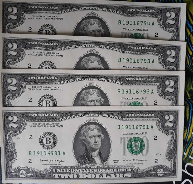 4 x 2 $ USA Thomas Jefferson 2017 r. seria A - New  York - B