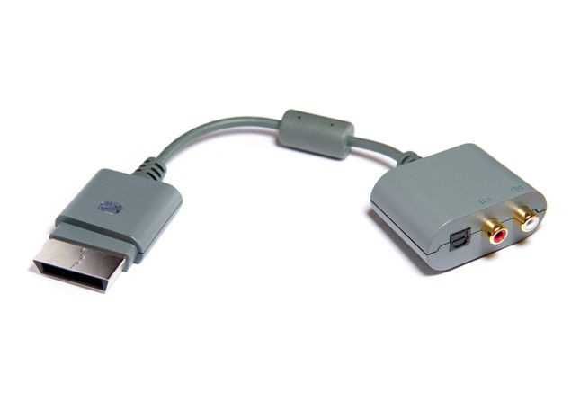 XBOX 360 - Cabo Conversor • Adaptador Áudio / Óptico / RCA - NOVO
