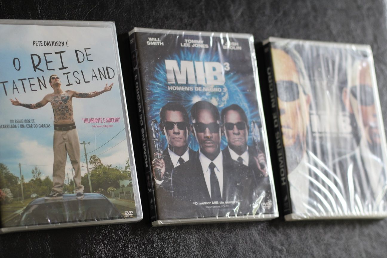 Conjunto de 3 filmes DVD novos e selados