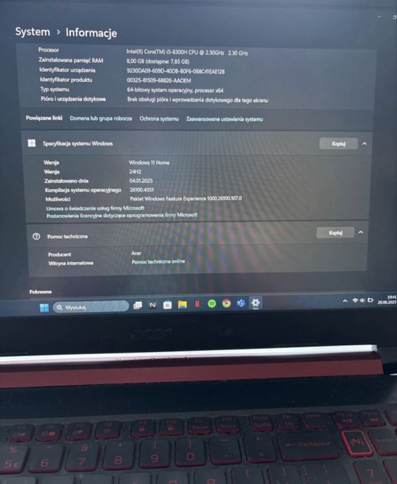 Laptop gamingowy/do pracy/szkoły Acer N18C3
