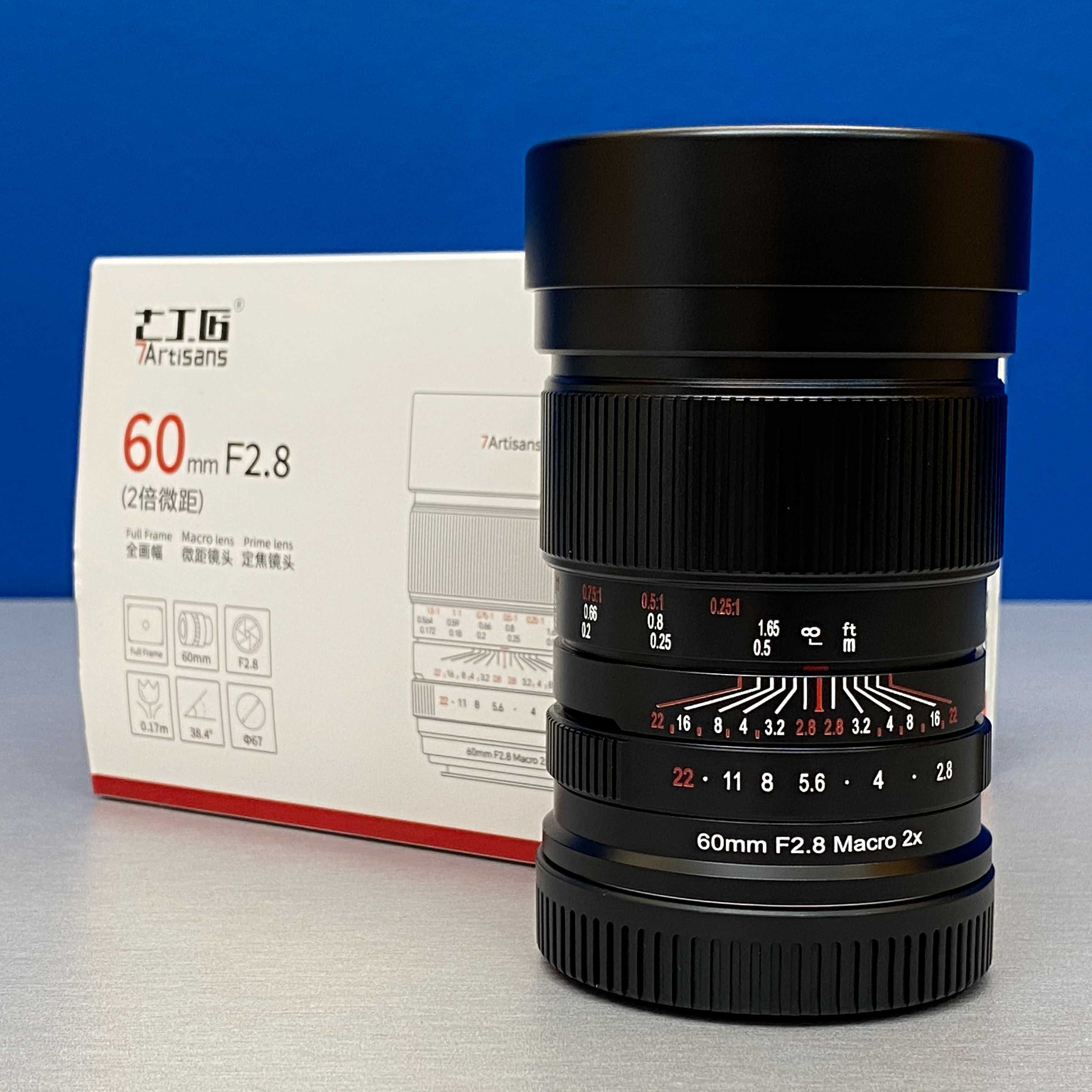 7Artisans 60mm f/2.8 Macro 2X (Canon RF) - NOVA - 3 ANOS DE GARANTIA