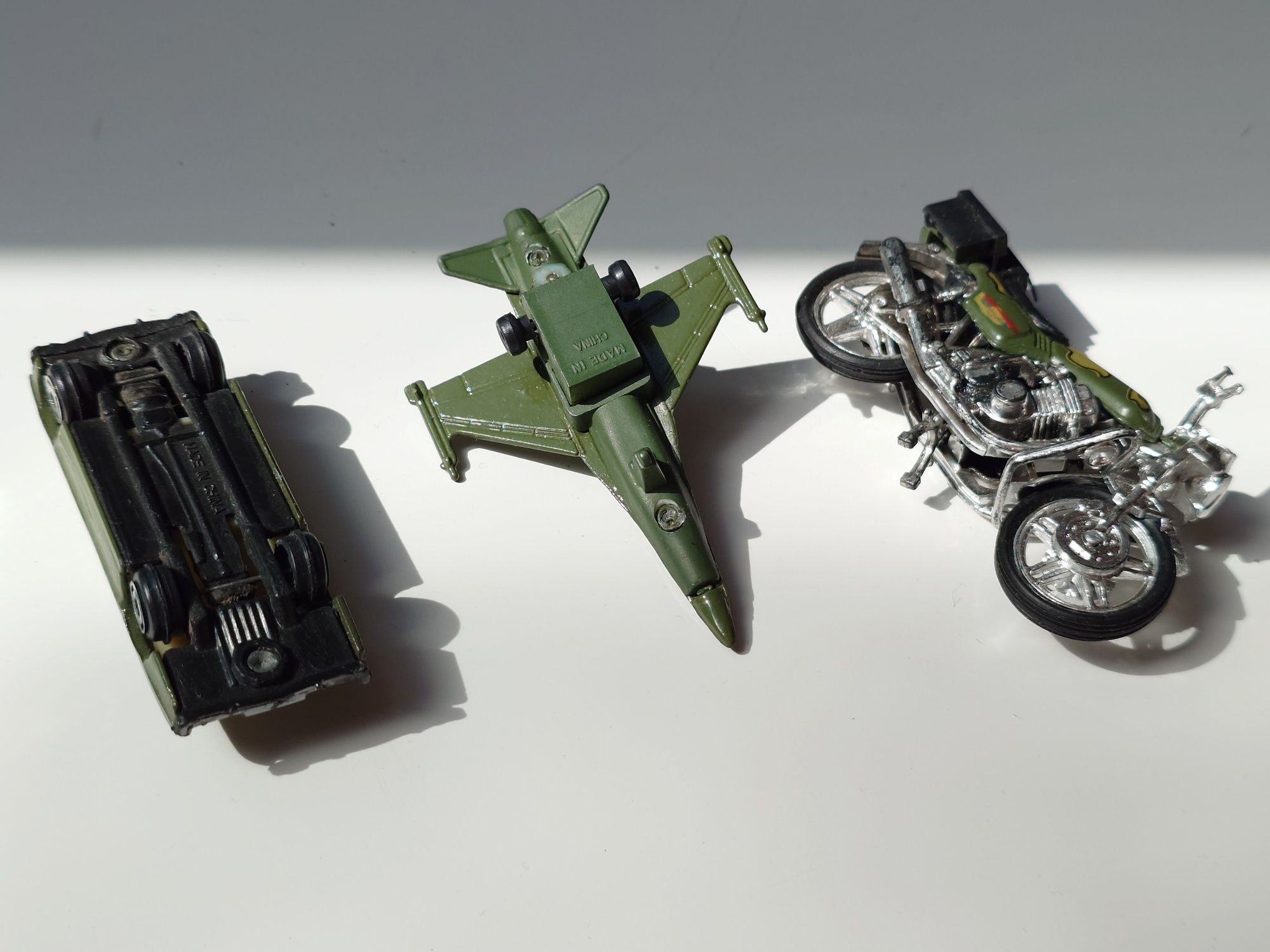3 stare modele motocykl Honda Hot Weels samolot samochód vintage