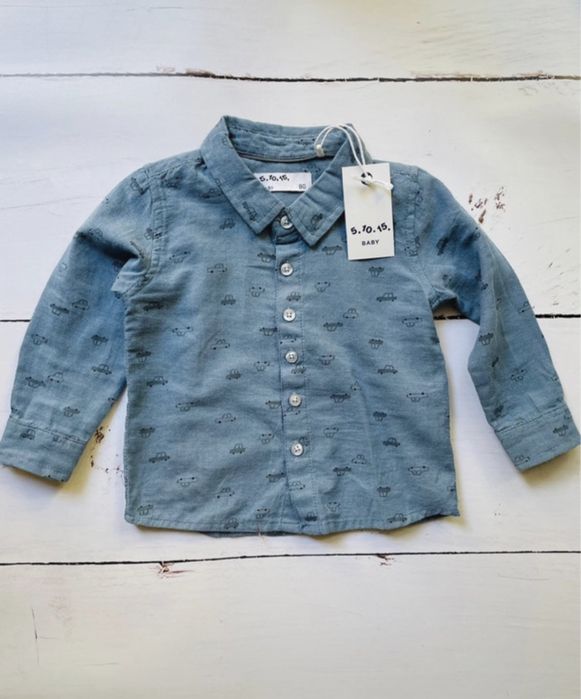 Koszula 5-10-15 z dlugim Rękawem 80 guziki nowa samochodu na guziki