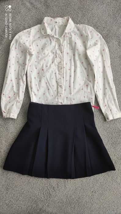 Biała koszula rozm. 128 na rozpoczęcie roku szkolnego