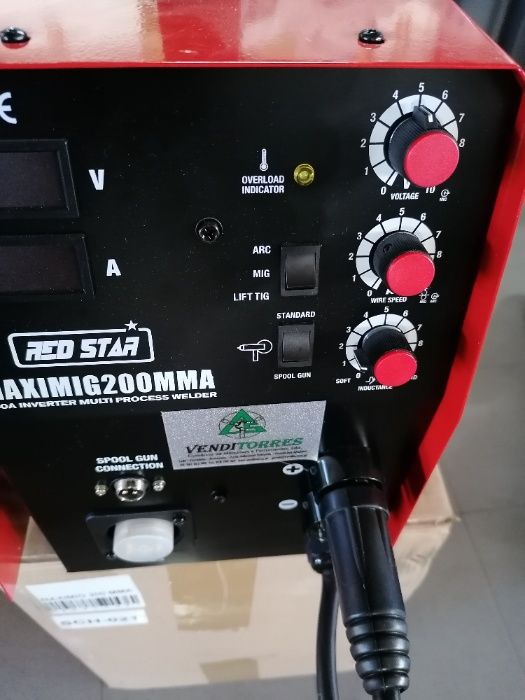 Máquina de soldar combinada RED STAR MAXIMIG 200 MMA Novo