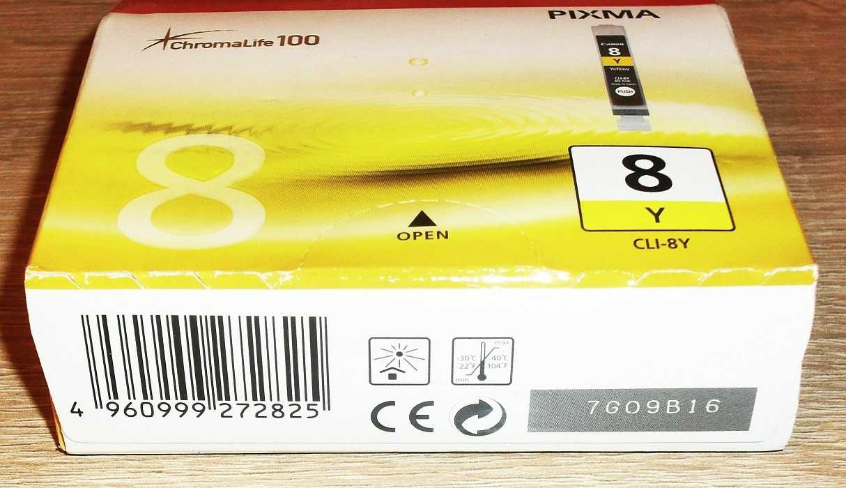 Tusz Canon CLI-8Y 0623B001 do drukarek typu iP-4200 itp. Kolor żółty.