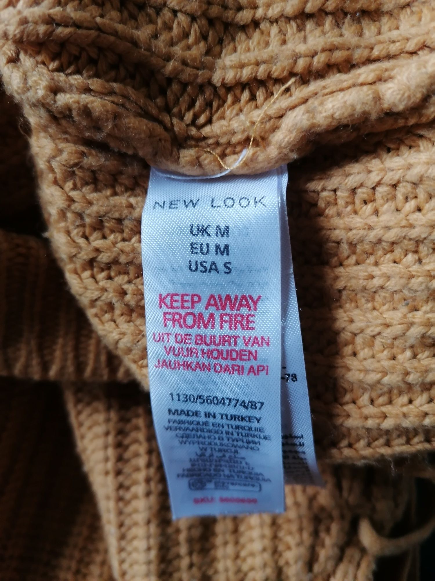 Sweter z ażurowym tyłem rozmiar M