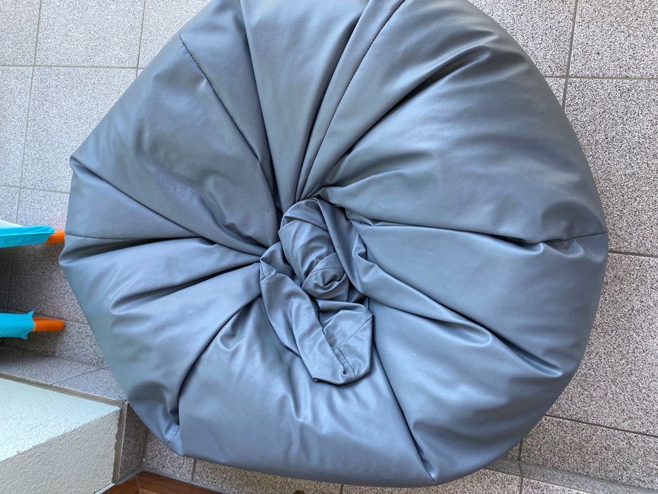 Pufa szara sako eko skóra