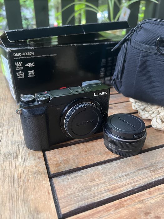 OKAZJA!! Lumix GX80 + Lumix 14mm 2.5 + torba