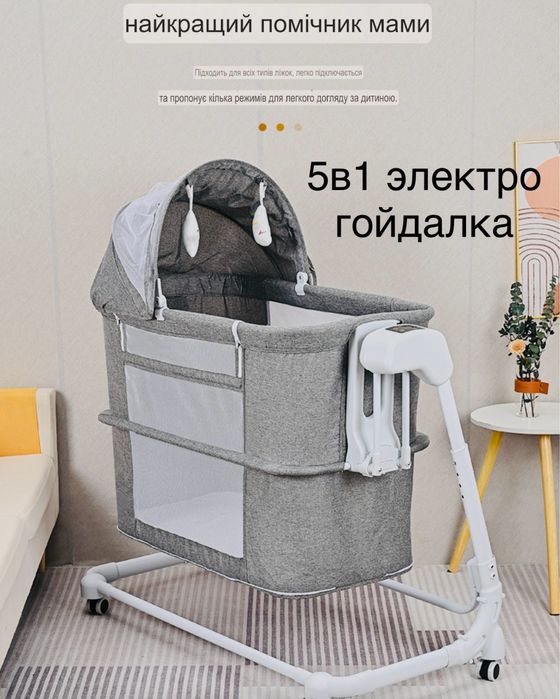 Єлектро колиска 5в 1 найкращий помічник мами з перших днів життя!