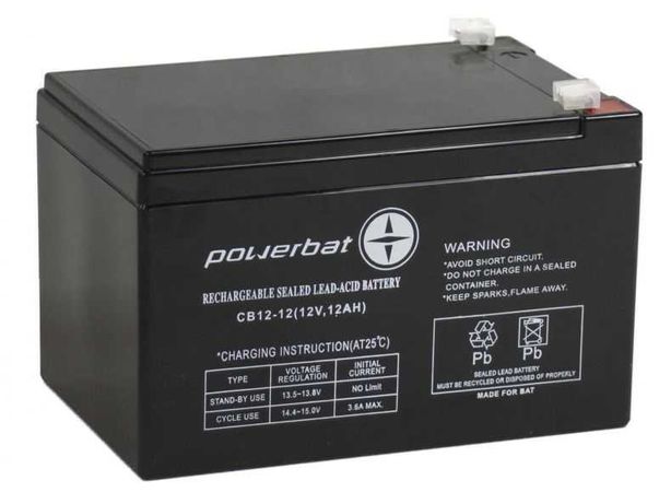 Akumulator żelowy Powerbat Cb 12, 12 12v 12Ah