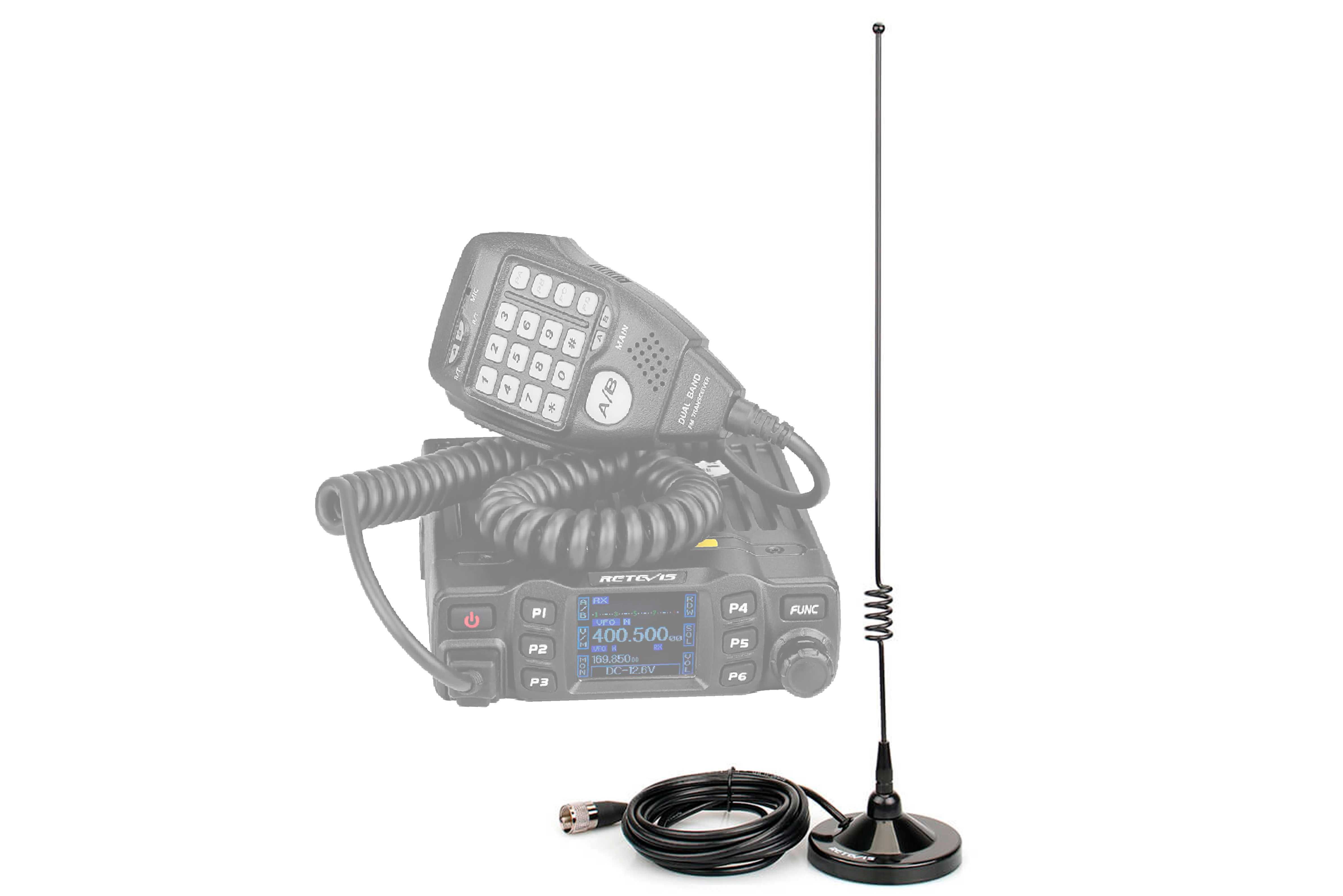 Antena de comunicações VHF UHF com Iman para automóvel