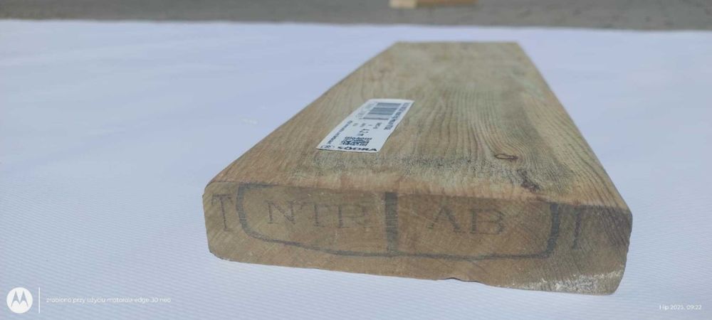 Deska tarasowa impregnowana ciśnieniowo • gładka • ryflel • legary