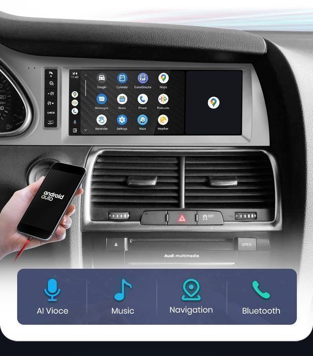 Radio nawigacja Audi Q7 2006 - 2015 CarPlay Android 10.25" 2GB 64GB
