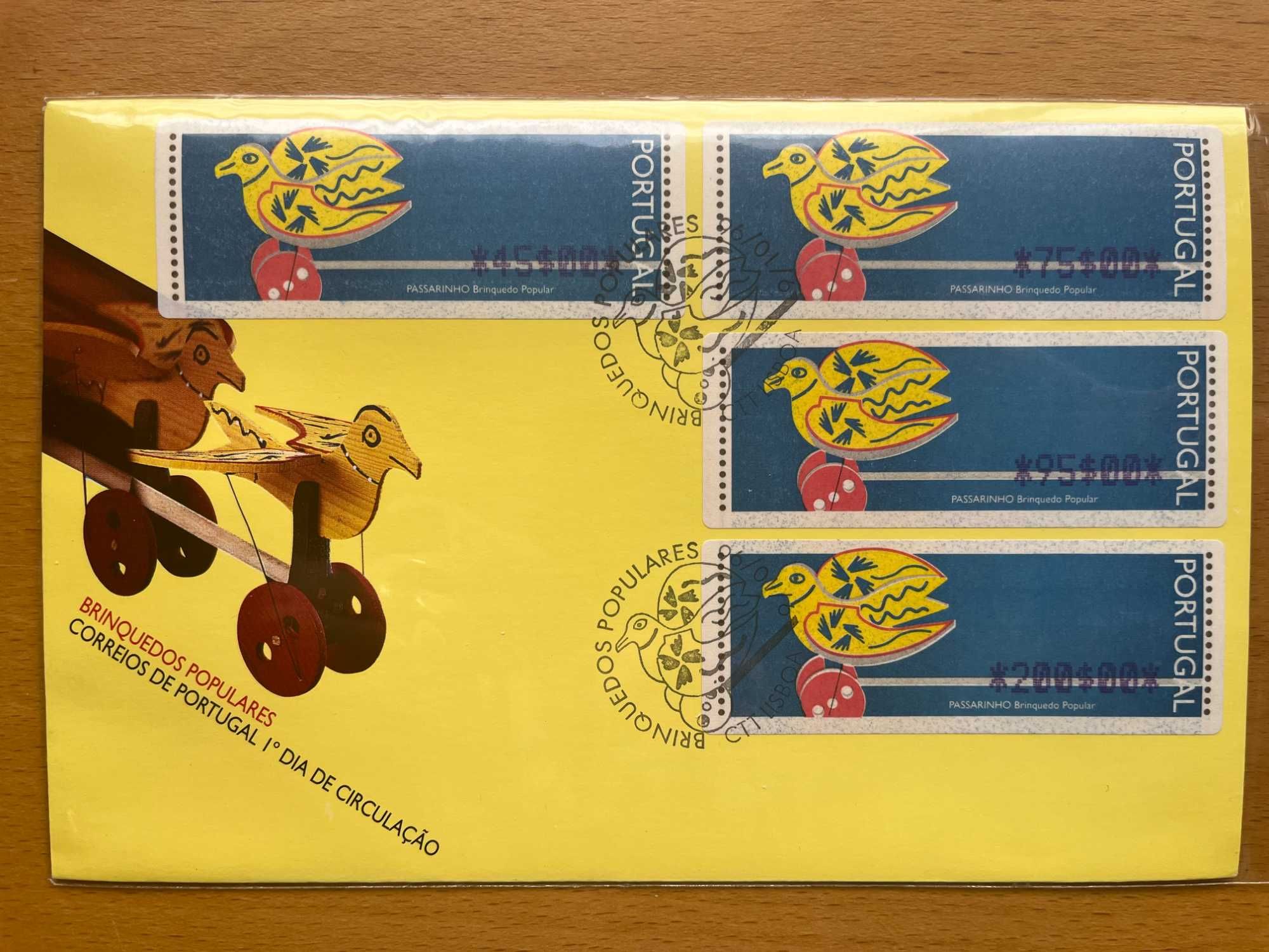 Filatelia -  vários FDCs Etiquetas 1996 a 2002