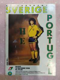 Programa oficial Suécia Portugal 1988