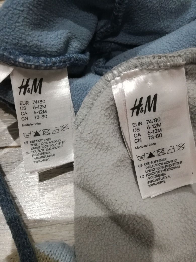 Czpeczka czpeczki niemowlęce zimowe rękawiczki 74/80 H&M