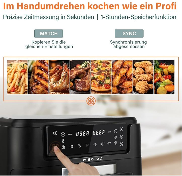МУЛЬТИПІЧ MECIGA 3в1 з двома камерами | Аерофритюрниця