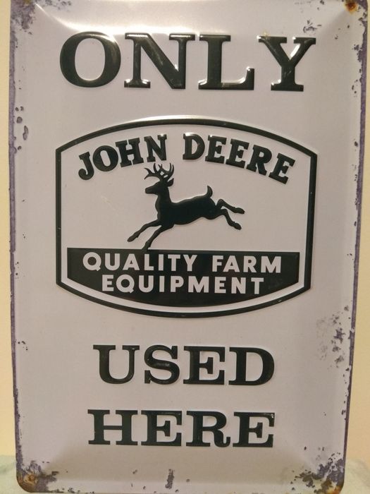 John Deere blaszana tabliczka