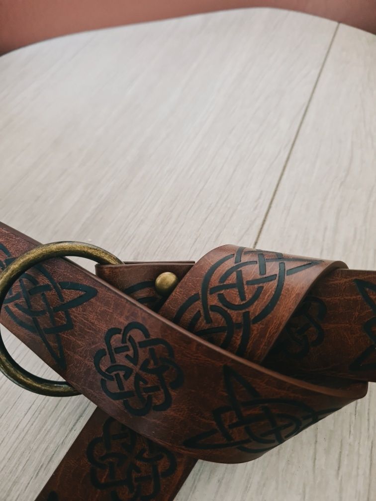 Pas pasek średniowieczny Nordycki Feniks Larp Vegvisir survival sakwa