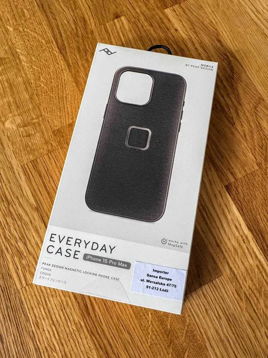 NOWE Etui Peak Design Everyday Case iPhone 15 Pro Max v2 Grafitowe
