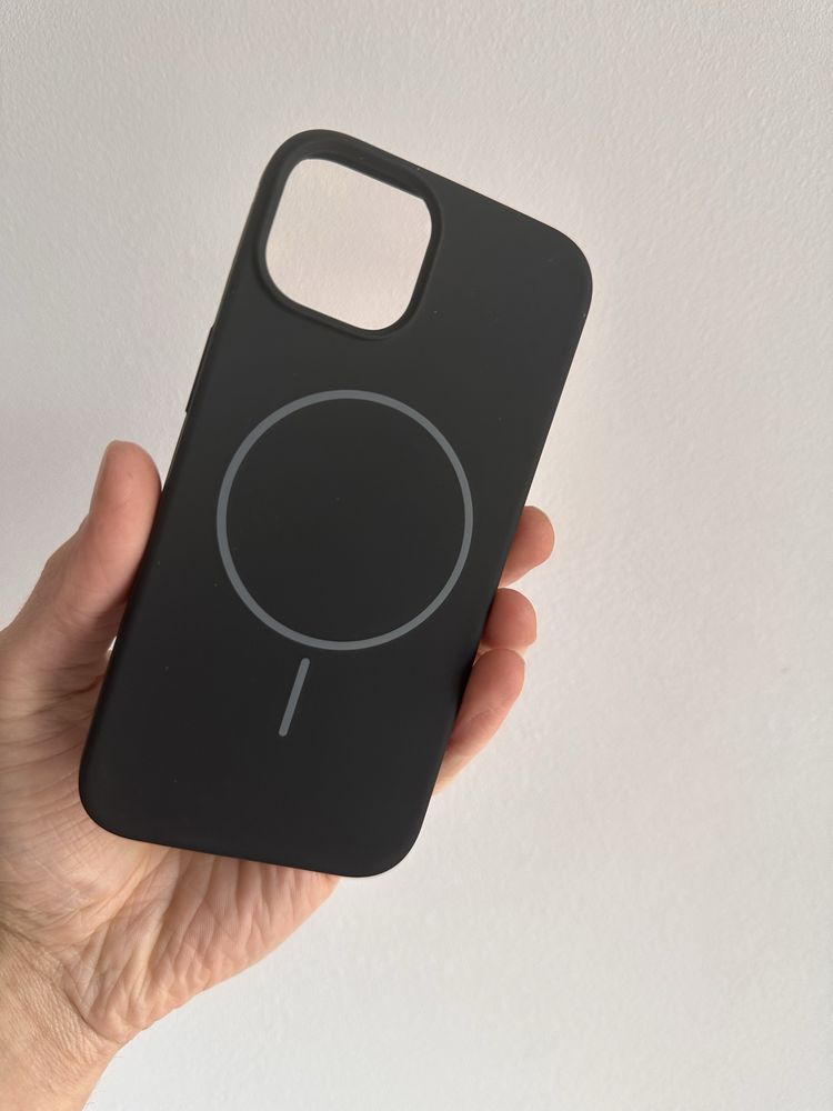 Etui Plecki Miekki Silicon ThinMag + SZKŁO hartowane do iPhone 14
